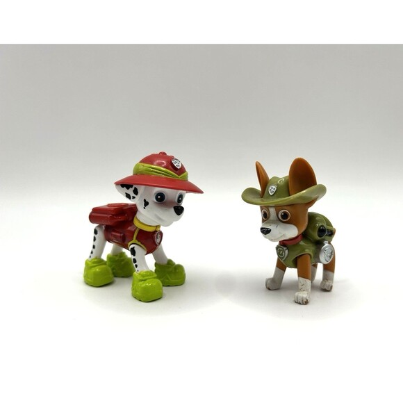 Paw Patrol Figures Tracker + Marshall Jungle Rescue Replacement Toy Figure Lot - Picture 11 of 11
